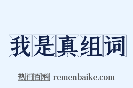 我是真组词是什么意思的图片